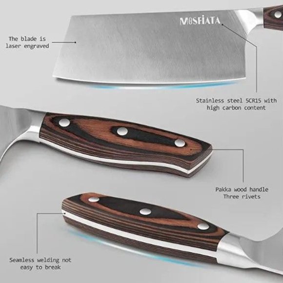 MOSFiATA "Combo" Special - 7 pcs KNIVE SET  (Brown) - Picture 6 of 16